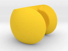 C sphere pendant half a tennis ball in Yellow Processed Versatile Plastic