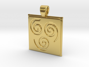 Four elements - Air in Polished Brass