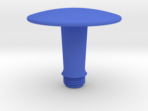 Joystick Stem with convex disc top - short in Blue Processed Versatile Plastic