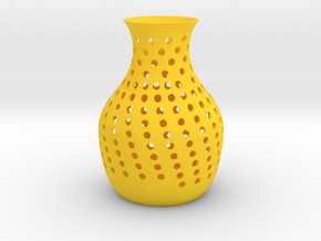 vase in Yellow Processed Versatile Plastic