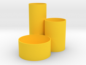 desktop stationery organizer in Yellow Processed Versatile Plastic