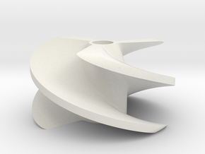 Impeller 3 Blades - Pitch 1.0 in White Natural Versatile Plastic