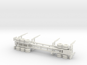 NEW!! 1:160/N-Scale 2- and 3-axle log trailers in White Natural Versatile Plastic