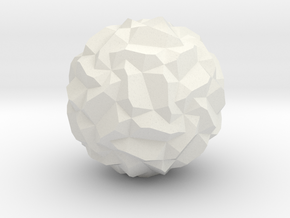Stellated Pentagonal Hexecontahedron, hollowed in White Natural Versatile Plastic