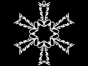 Danny snowflake ornament in White Natural Versatile Plastic