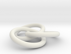 Three Ring pendent in White Natural Versatile Plastic