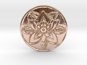 Lotus Flower Created by Distropic AI Small in 9K Rose Gold 