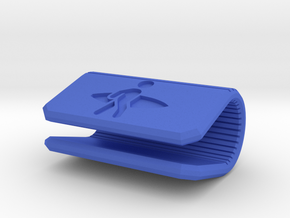 Dude with surf board in Blue Processed Versatile Plastic