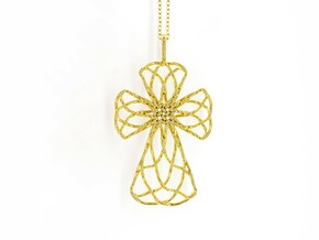 Celtic Cross Pendant, v.2 - Christian Jewelry in 14k Gold Plated Brass