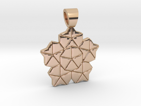 Golden ratio tiling - Lotus [pendant] in 9K Rose Gold 