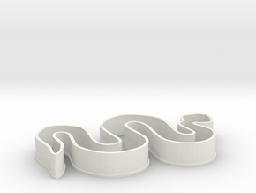 Snake Cookie Cutter in White Natural Versatile Plastic