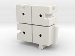 Cube slider (no sprues) set A in White Natural Versatile Plastic