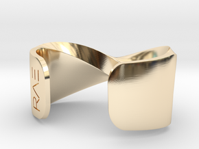 Moebius cuff bracelet  in 14k Gold Plated Brass