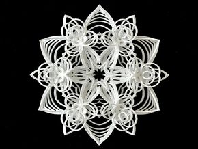Snowflake Ornament 5 in White Natural Versatile Plastic