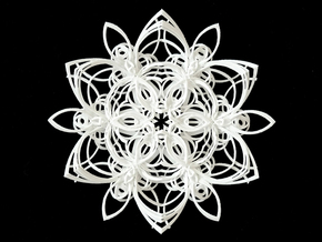 Snowflake Ornament 6 in White Natural Versatile Plastic