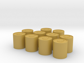 1/72 Depth Charges for Release Track Mk 9 Mod 2  in Tan Fine Detail Plastic