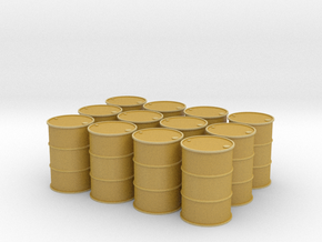 1/64 (1 Dozen) 55Gal Drums in Tan Fine Detail Plastic