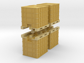 IBC Container Tank (x4) 1/100 in Tan Fine Detail Plastic