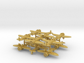 1/300 Boeing P-26A Peashooter (x12) in Tan Fine Detail Plastic