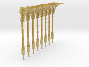 8 '00' scale GER canopy support columns in Tan Fine Detail Plastic