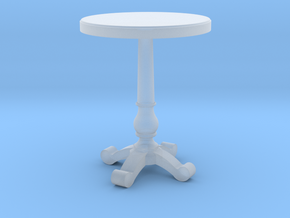 Miniature 1:48 Cafe Table in Clear Ultra Fine Detail Plastic