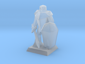 Miniature Mini Knight   in Clear Ultra Fine Detail Plastic