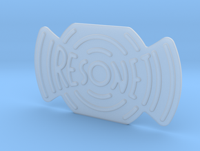 Resonet Logo in Clear Ultra Fine Detail Plastic