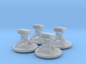 Infantry Anti Vehicle Turret - 4 Turrets in Clear Ultra Fine Detail Plastic