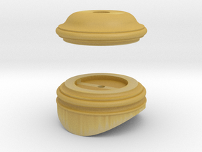 Early Baldwin Fluted Dome Top and Base in Tan Fine Detail Plastic