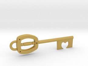 Heart Keyblade Keychain in Tan Fine Detail Plastic