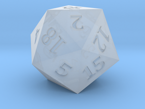 D20 Justice Scales Symbol Logo in Clear Ultra Fine Detail Plastic