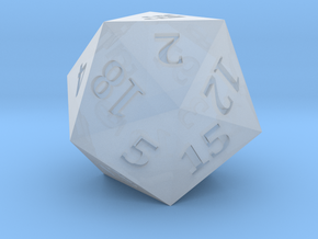 D20 Candles Symbol Logo in Clear Ultra Fine Detail Plastic