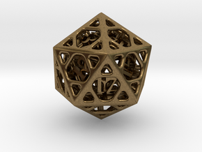 Cage d20 in Natural Bronze