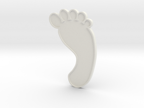 Barefoot Pendant in White Natural Versatile Plastic