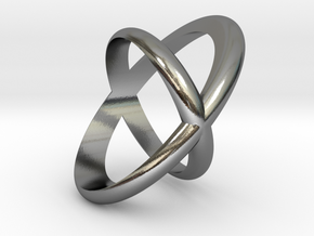 Cross Ring  in Polished Silver
