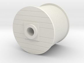 HO Scale Cable Reel in White Natural Versatile Plastic