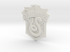 Slytherin House Badge - Harry Potter in White Natural Versatile Plastic