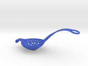 Yolk stirrer and a splitter in one spoon in Blue Processed Versatile Plastic