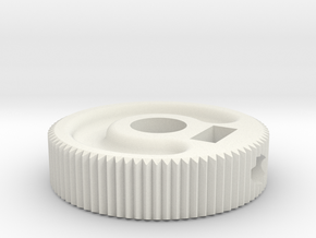 MIJ JM/Jag Roller knob - Groove pattern in White Natural Versatile Plastic