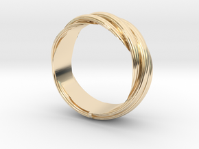 Braid_ring10 in 14k Gold Plated Brass