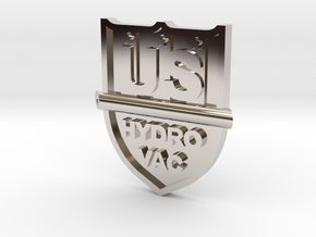Custom Logo Lapel Pin - US Hydro Vac in Rhodium Plated Brass