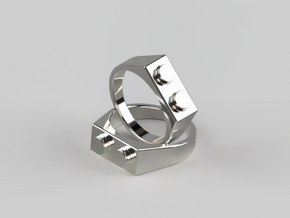 Connect Ring : Slim in Polished Nickel Steel: 11 / 64