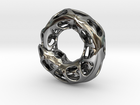 Ouroboros Pendant (M) in Fine Detail Polished Silver