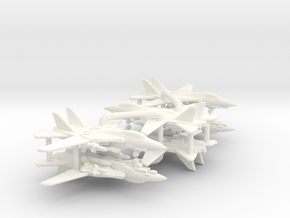 F-14D Super Tomcat (Loaded, Wings Out) in White Processed Versatile Plastic: 1:700