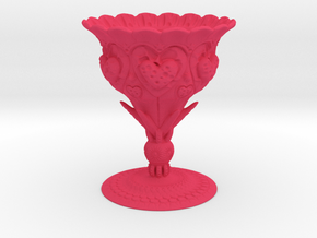 HeartVase in Pink Processed Versatile Plastic