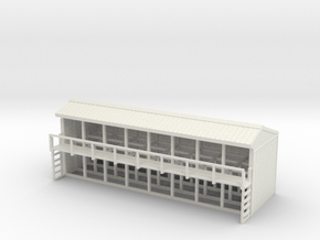 N Scale Large Lumber Shed in White Natural Versatile Plastic