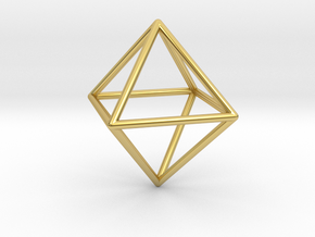 Octahedron in Polished Brass