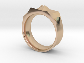 Triangulated Ring - 17.5mm in 14k Rose Gold Plated Brass
