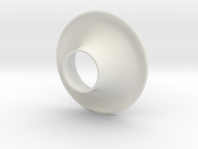 Cornet40_fullradius in White Natural Versatile Plastic
