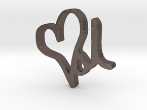 Val's Signature in Polished Bronzed Silver Steel